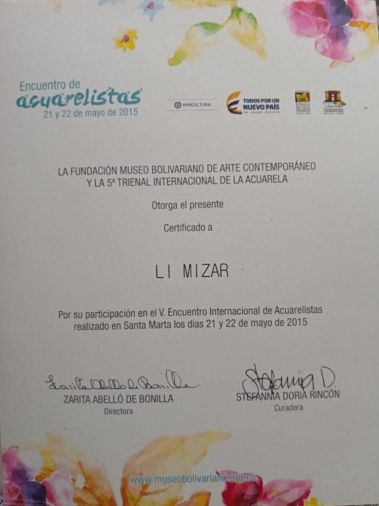 Acuarelas Li Mizar en Encuentro Internacional de Acuarelistas