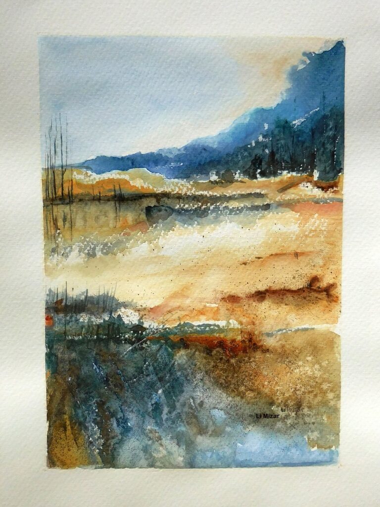 Humedal, paisaje en acuarela de Li Mizar
