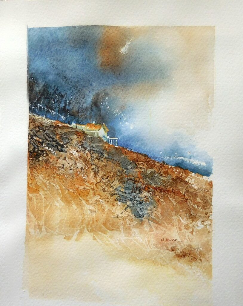 Montaña del Oso, paisaje en acuarela de Li Mizar